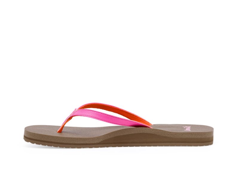 Sanuk Yoga Joy Women's Flip Flops Pink | Canada 68VRW